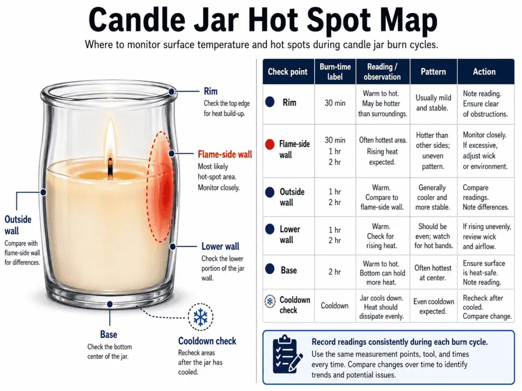 wall base rim and hot spot checks