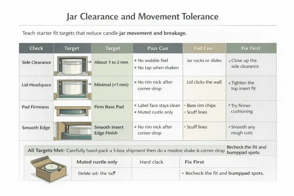 jar clearance and lid headspace tolerance guide