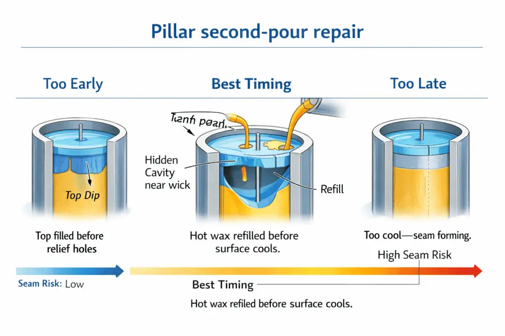 pillar sinkhole repair and second-pour timing