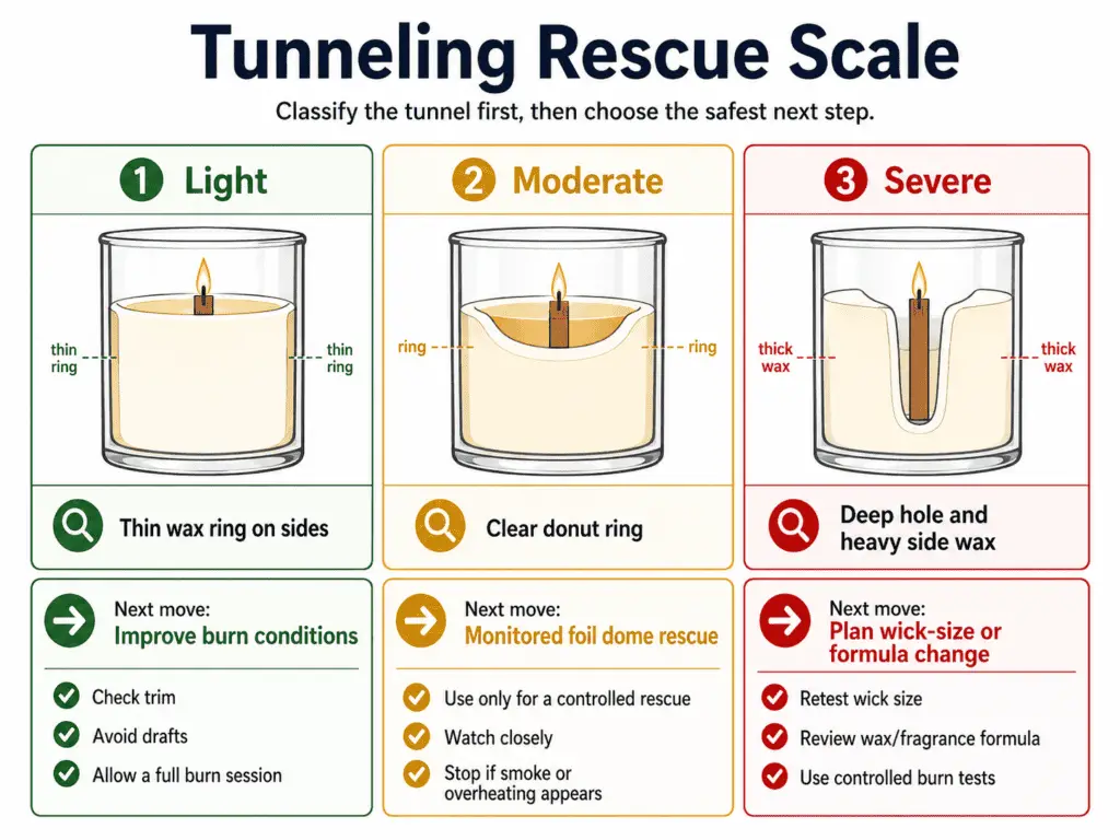 tunneling severity scale and foil rescue
