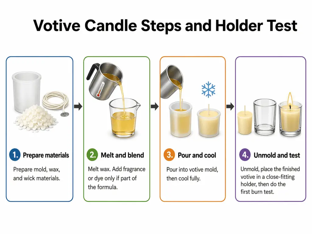 votive candle steps and holder test