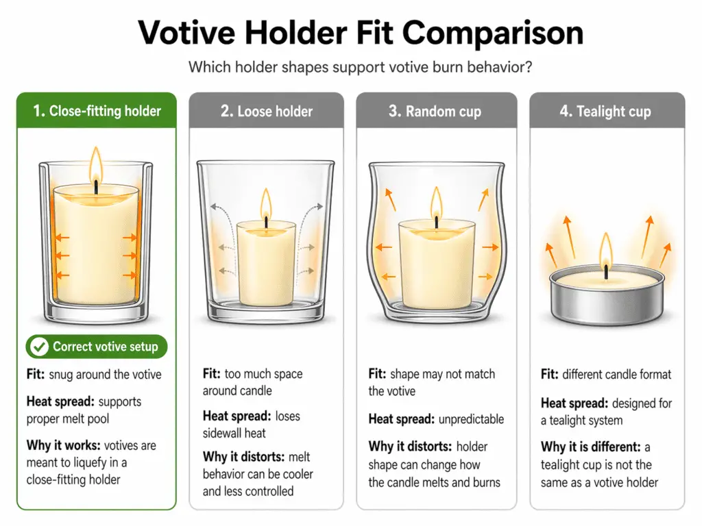 close-fitting votive holder and loose cup comparison