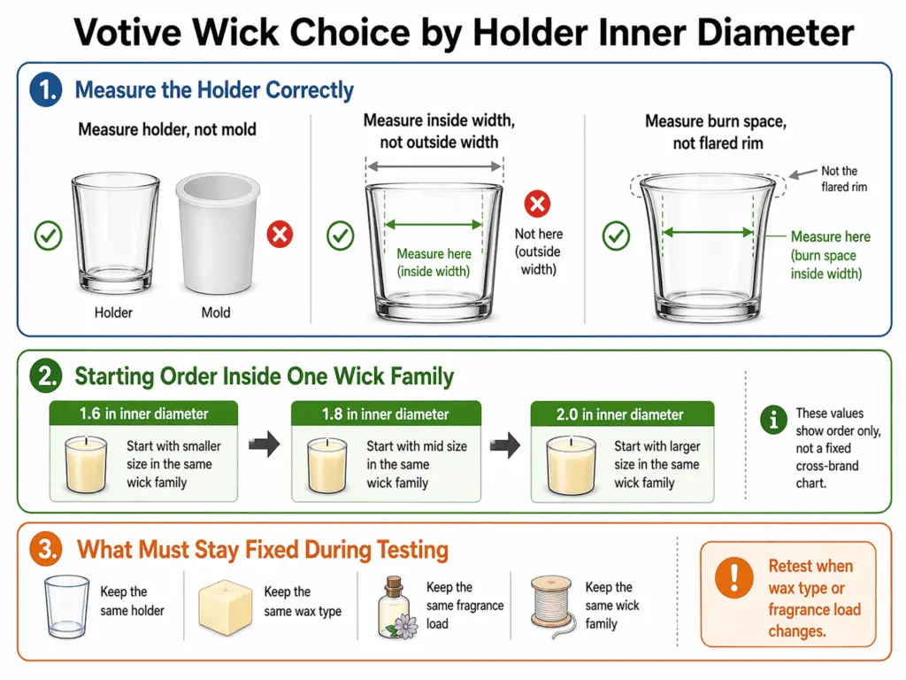 holder inner diameter and starting votive wick choice