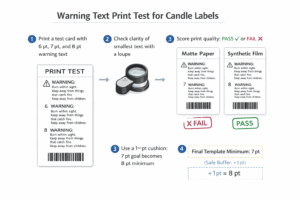 warning text print test and pass fail ladder