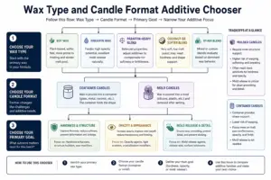 wax type and candle format additive chooser