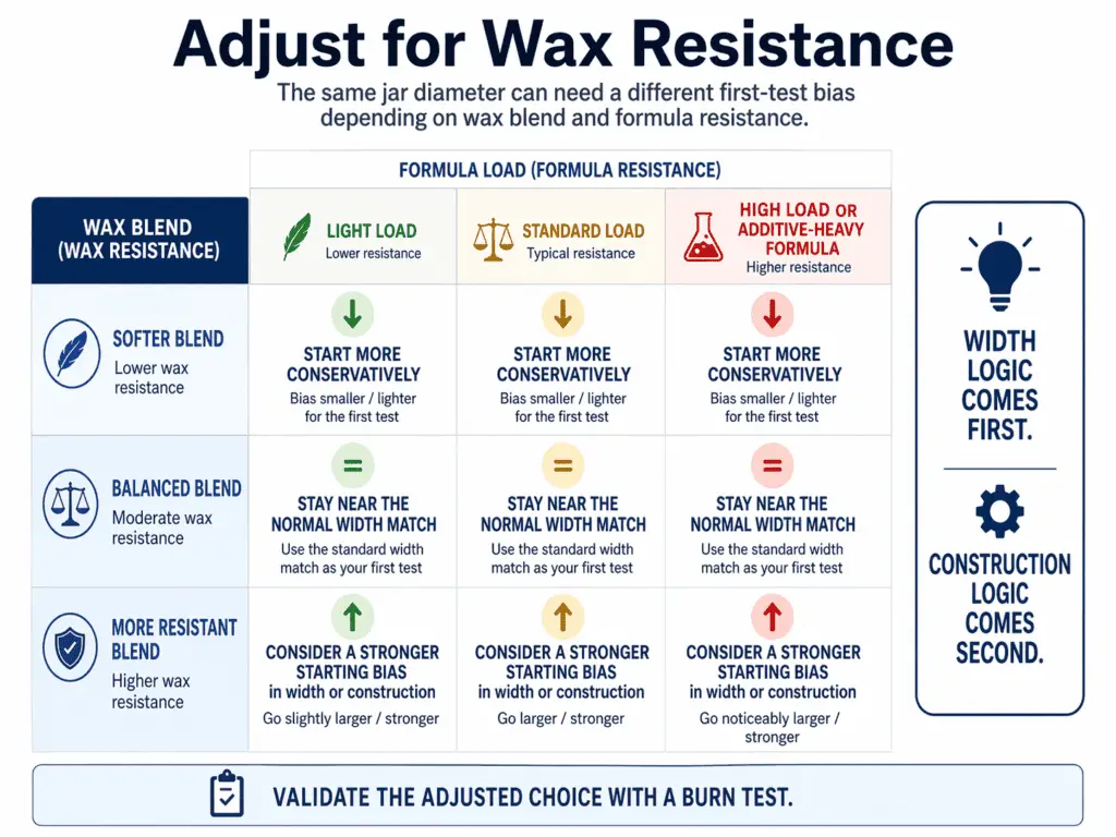 wax blend and formula resistance cues