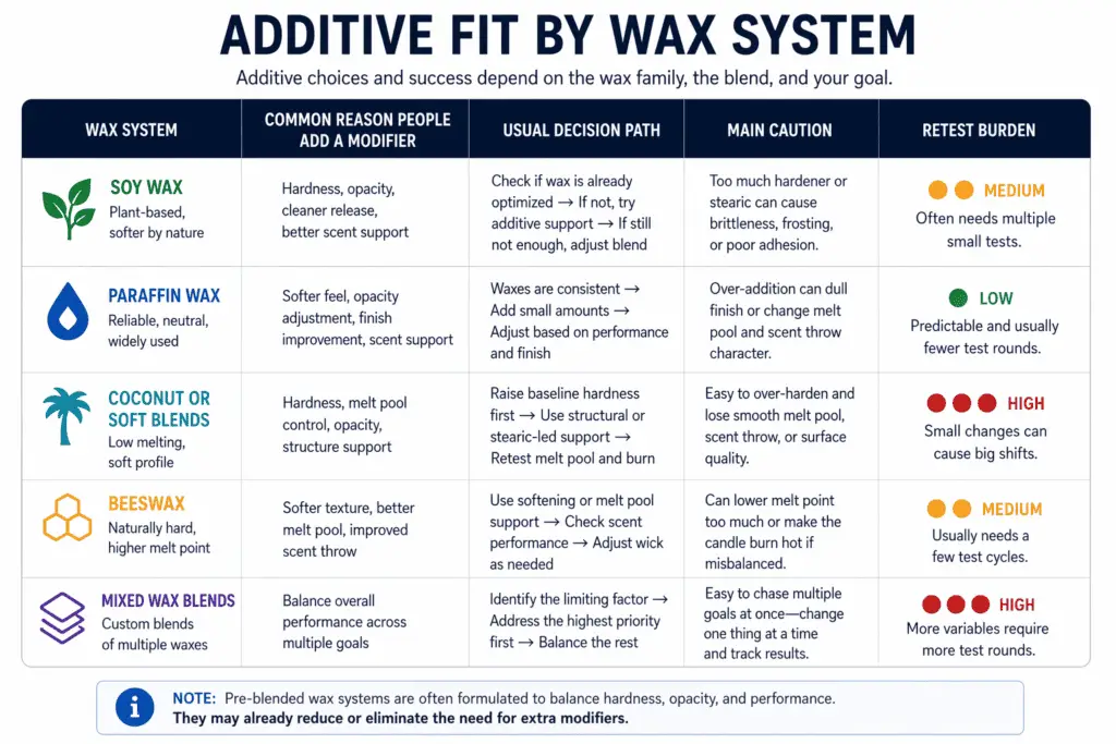 wax systems and additive fit