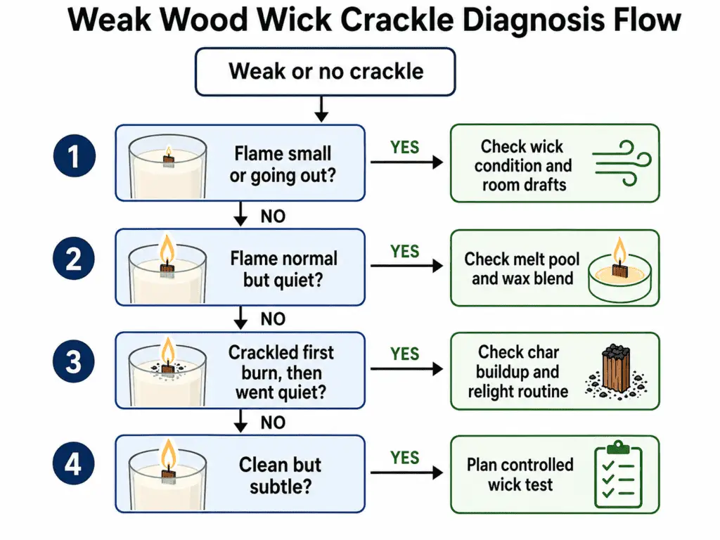 weak crackle diagnosis and fix flow