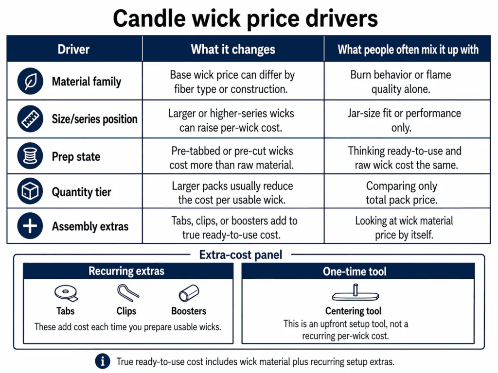 wick price drivers and setup extras