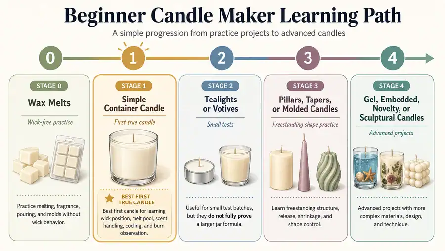 beginner candle type path timeline