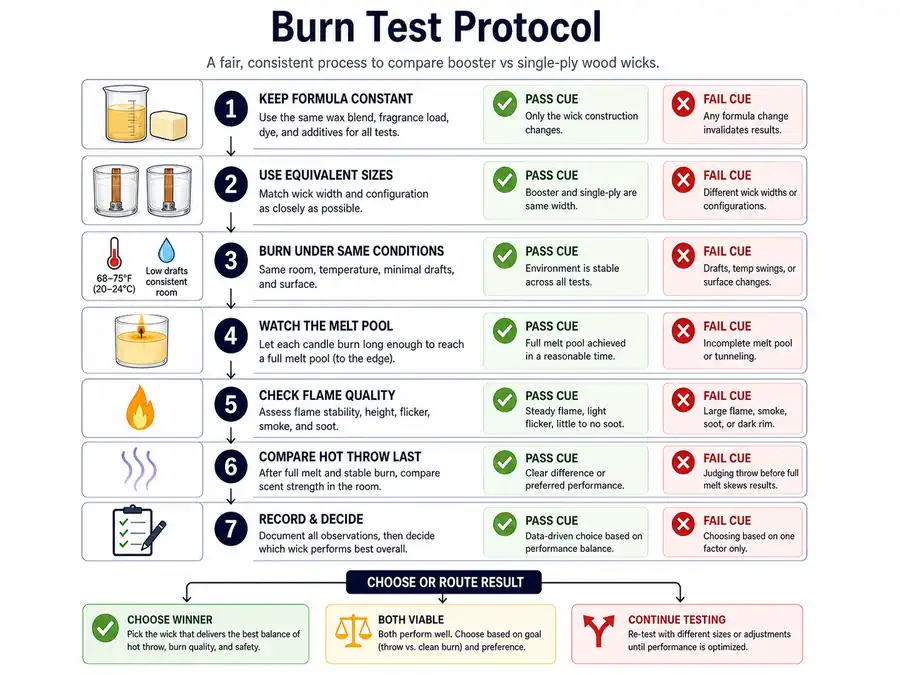 Booster and single-ply burn-test protocol