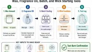 candle calculator workflow and test burn path