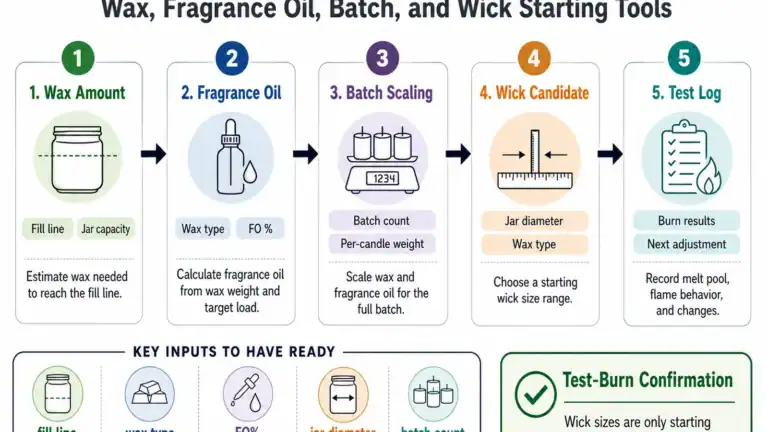 candle calculator workflow and test burn path