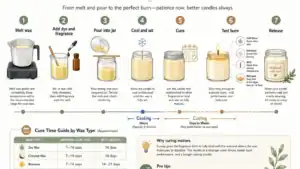 Candle cure timeline from pouring to test burn