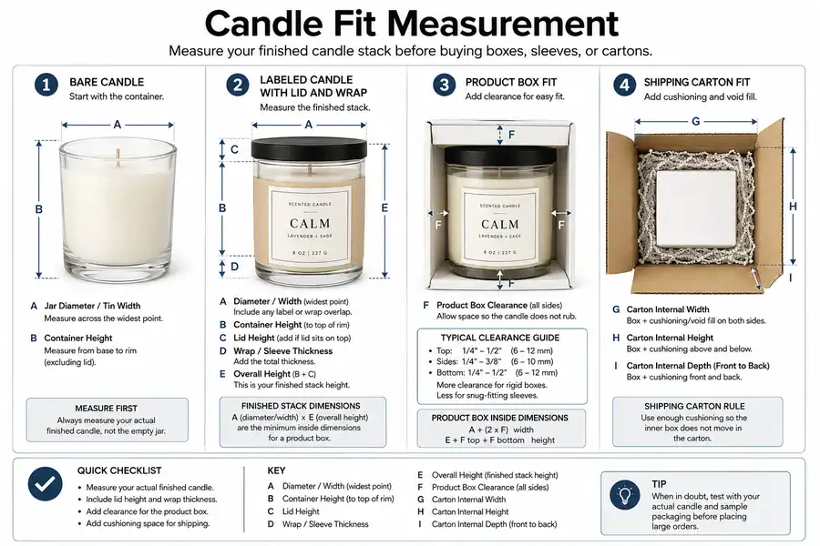 candle container measurements and box fit