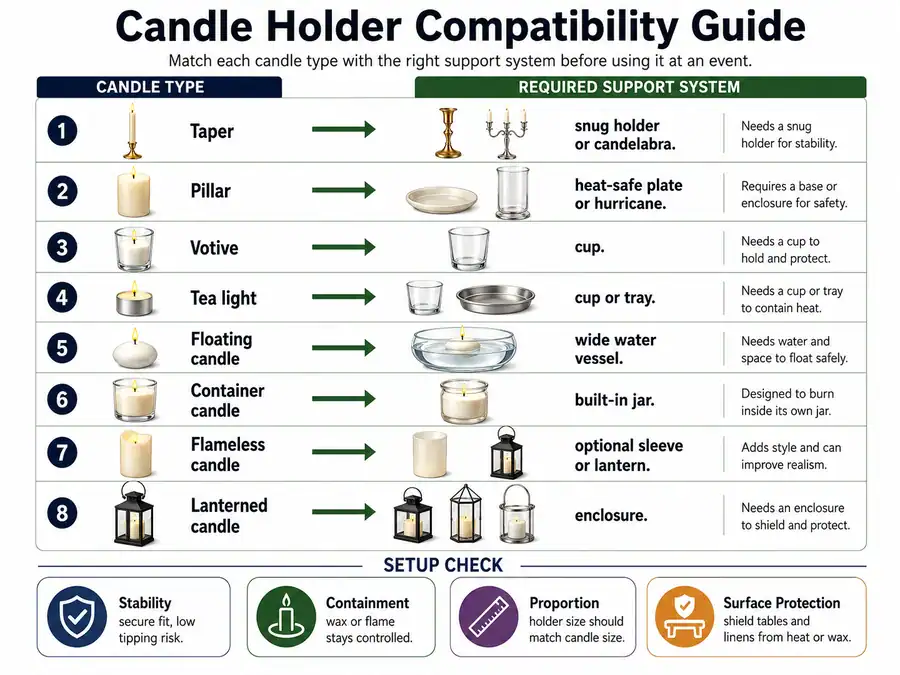 candle types and holder compatibility