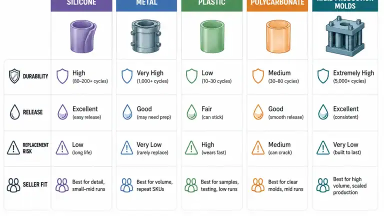candle mold materials and seller fit comparison