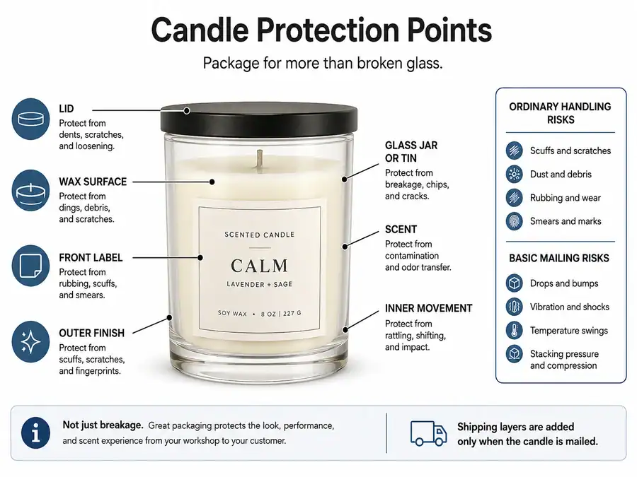 candle jar protection points and handling risks