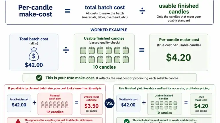 container, pillar, and taper candle cost comparison