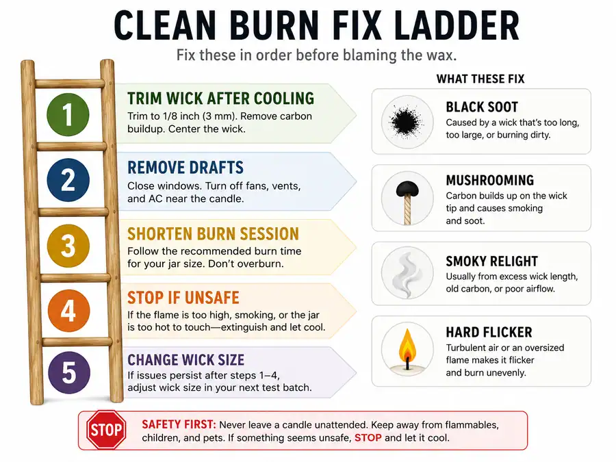 soot and mushrooming fix ladder