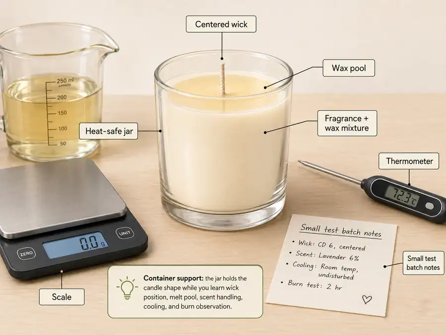 container candle learning variables