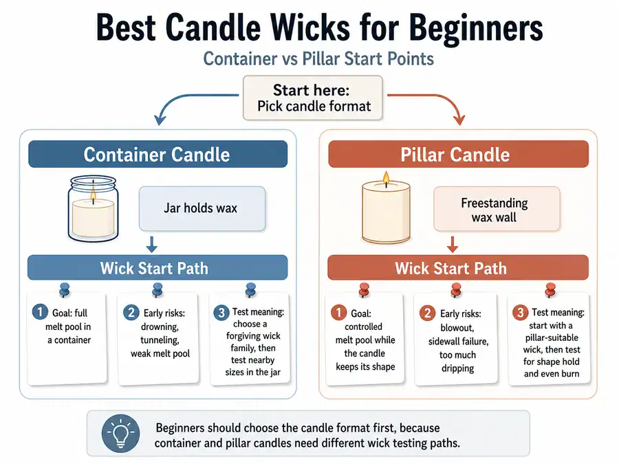 container and pillar wick paths