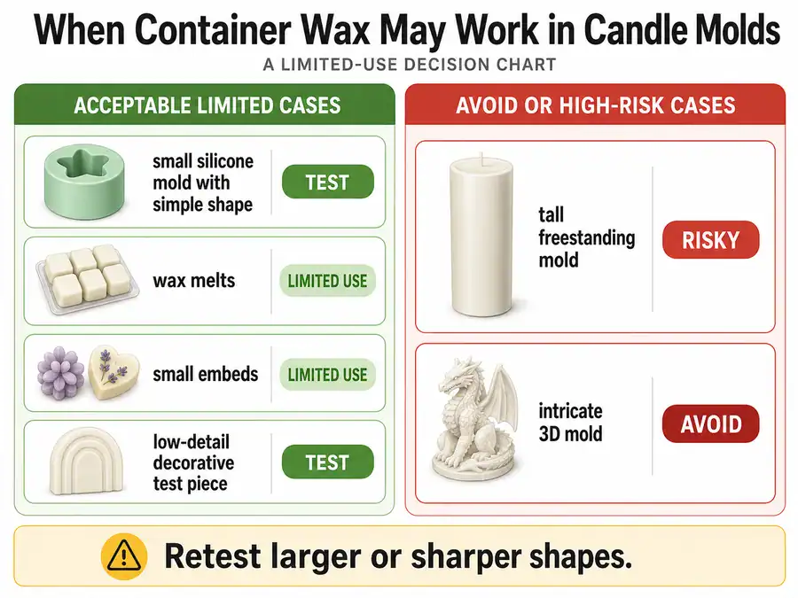 container wax molds and limited use cases
