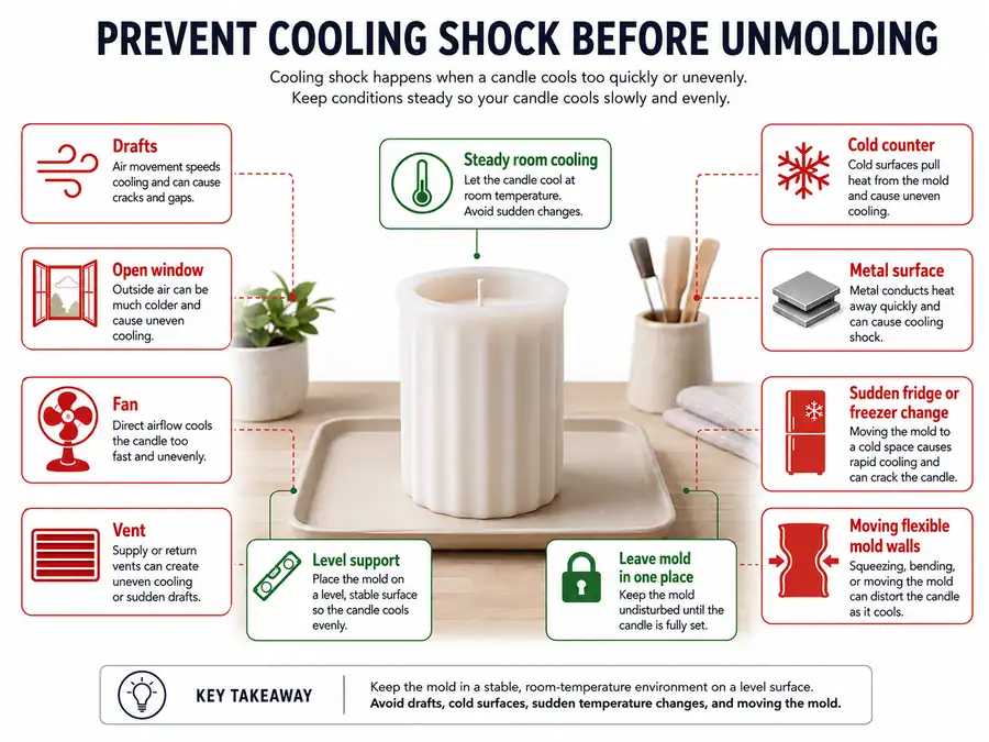 cooling shock and mold setup