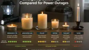 Emergency candle types compared for power outages