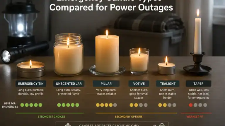 Emergency candle types compared for power outages
