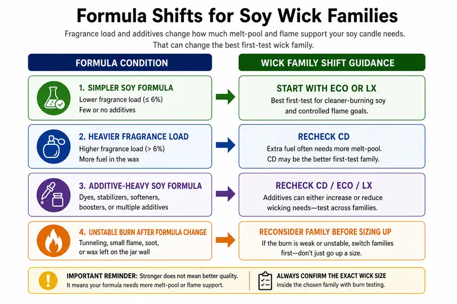 fragrance load and wick family shifts