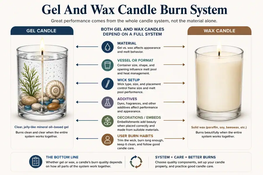 gel candle container and wick checks