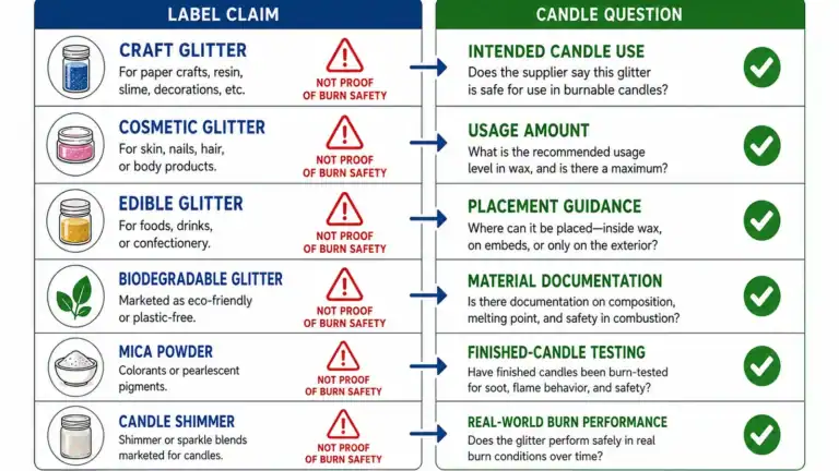 glitter candle safety decision and safer sparkle routes