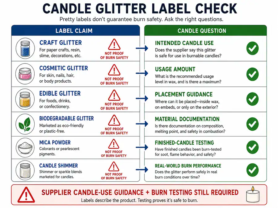 glitter candle safety decision and safer sparkle routes