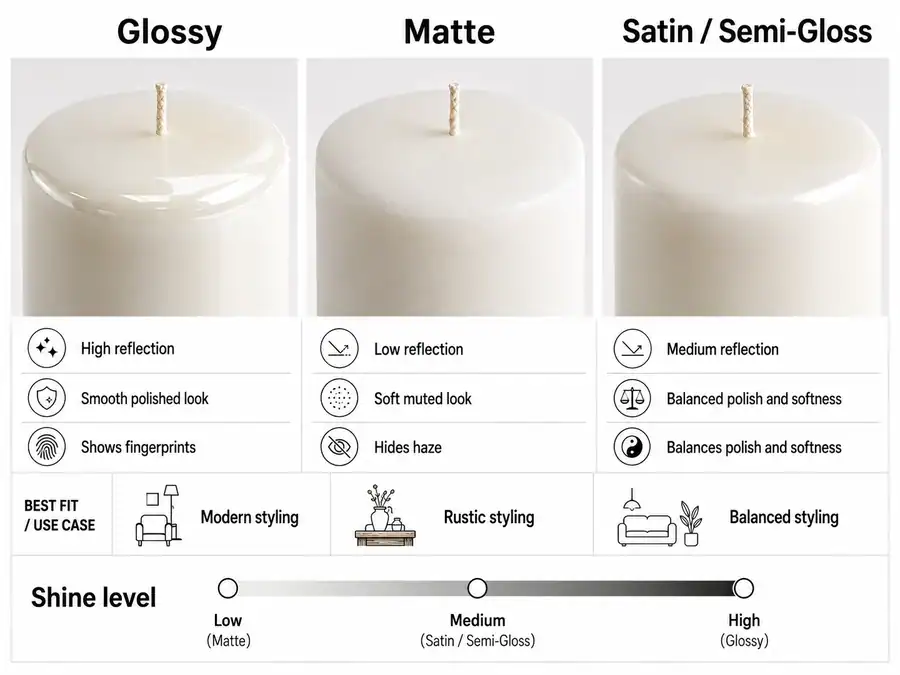 glossy and matte finish comparison