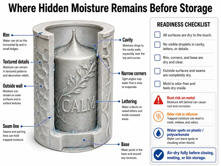 hidden moisture points and dry storage