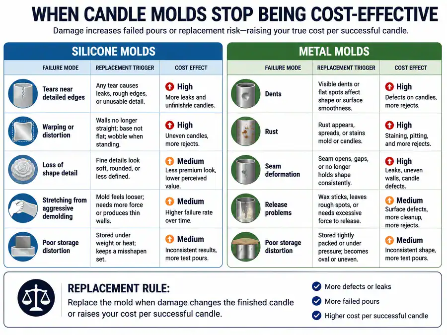 Hidden mold budget items and failed-pour allowance