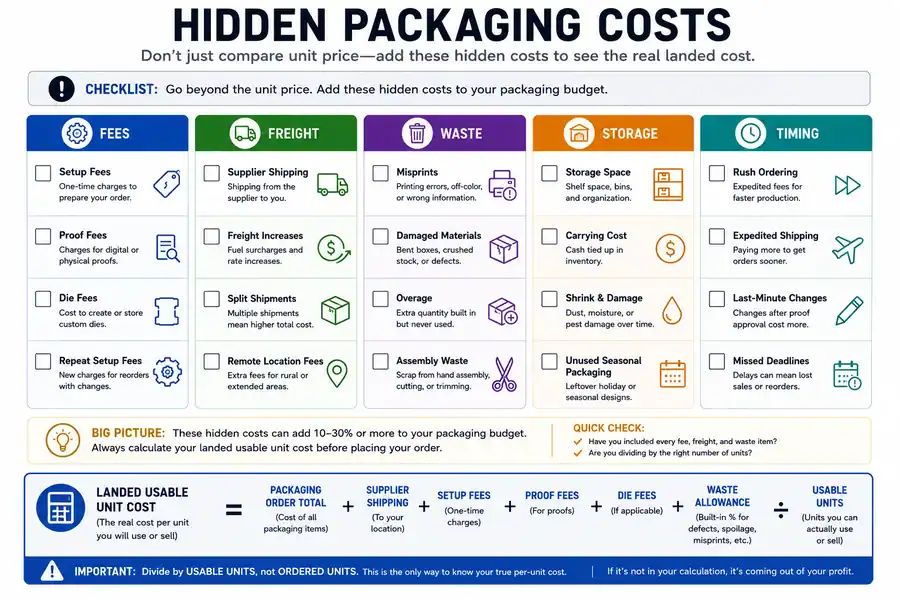 hidden packaging costs and waste