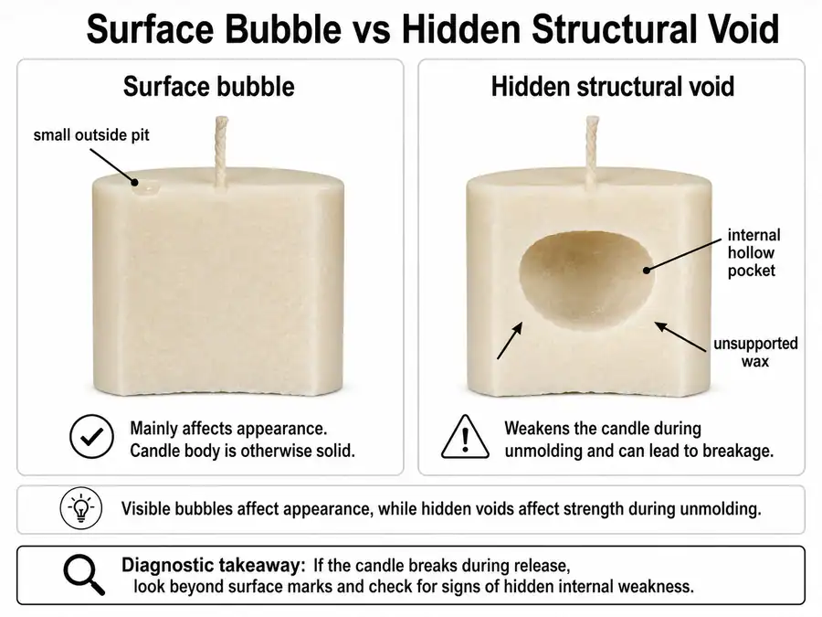 surface bubbles and hidden voids