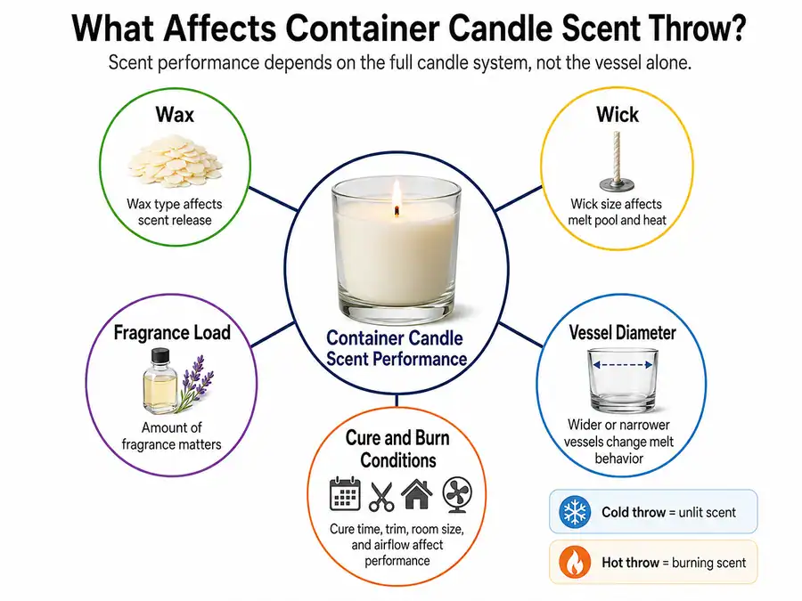 Home fragrance factors and candle scent performance