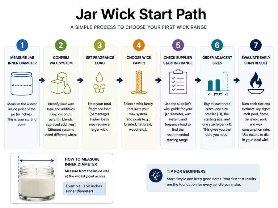 jar diameter and wick start path