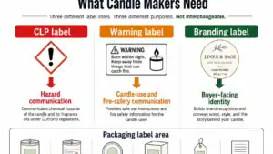 CLP warning and branding label roles