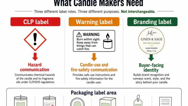 CLP warning and branding label roles