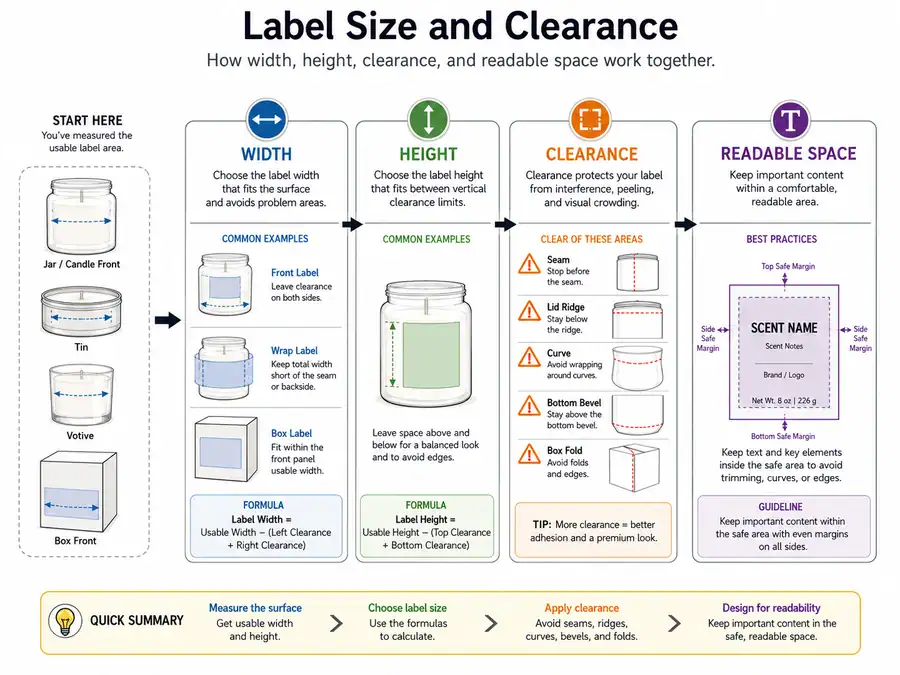label width and height with clearance