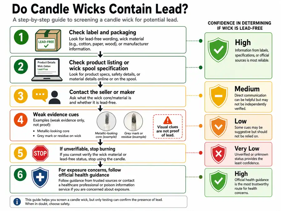 lead wick screening and verification signals