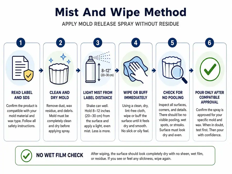 mist and wipe mold application