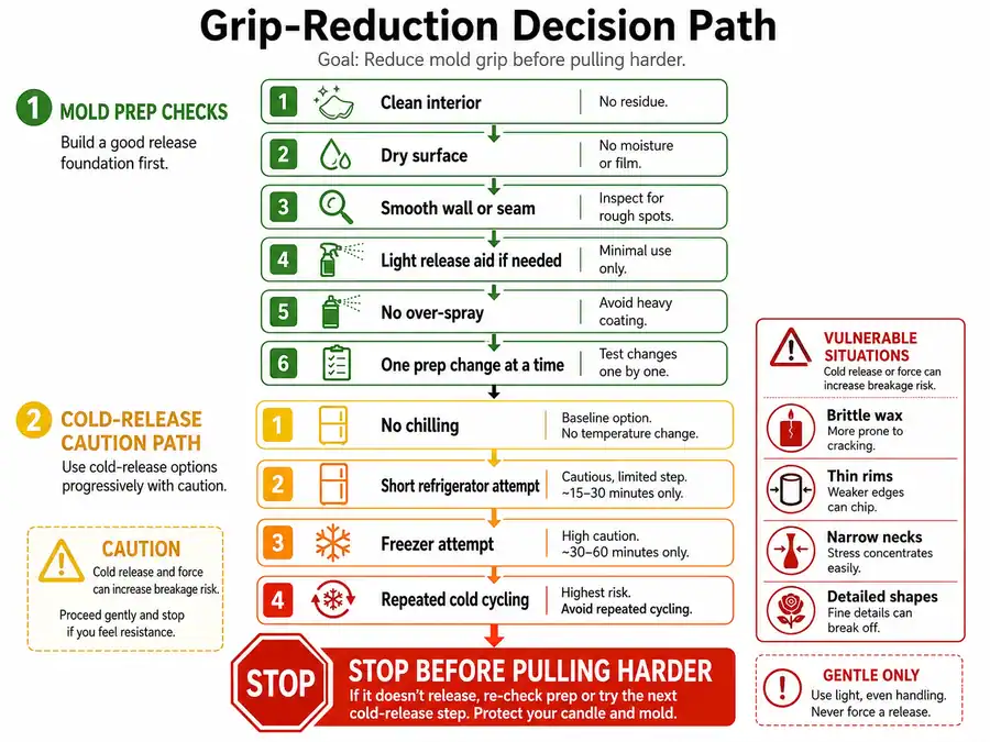 mold grip and cold release