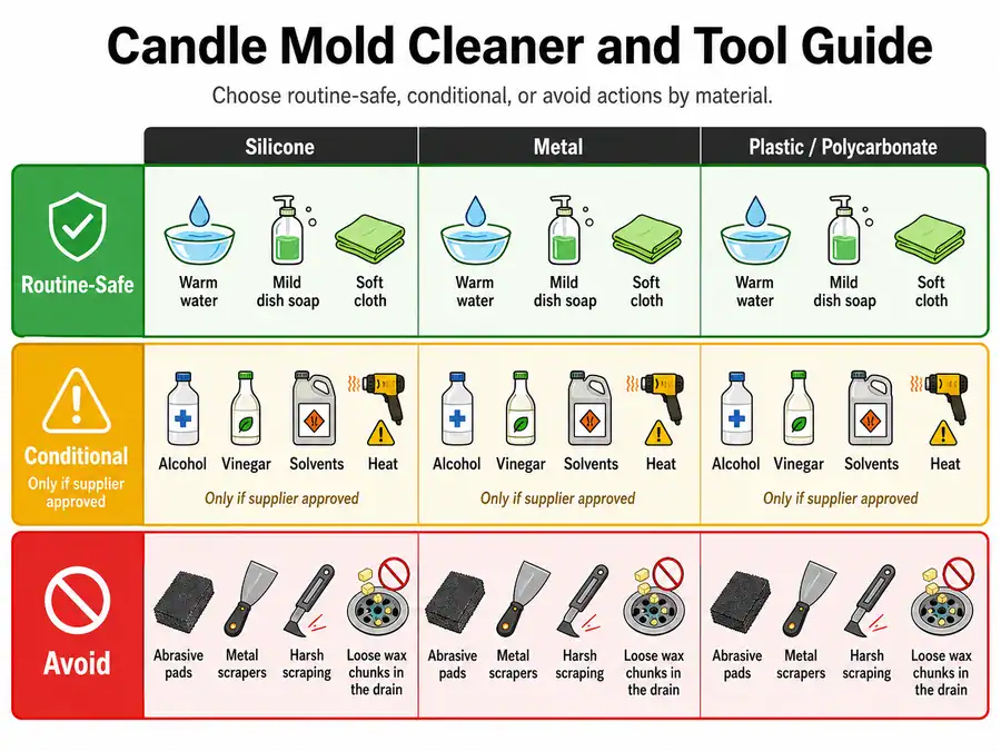 mold safe cleaners and avoid tools