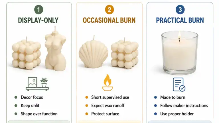 novelty candle use groups and burn guidance