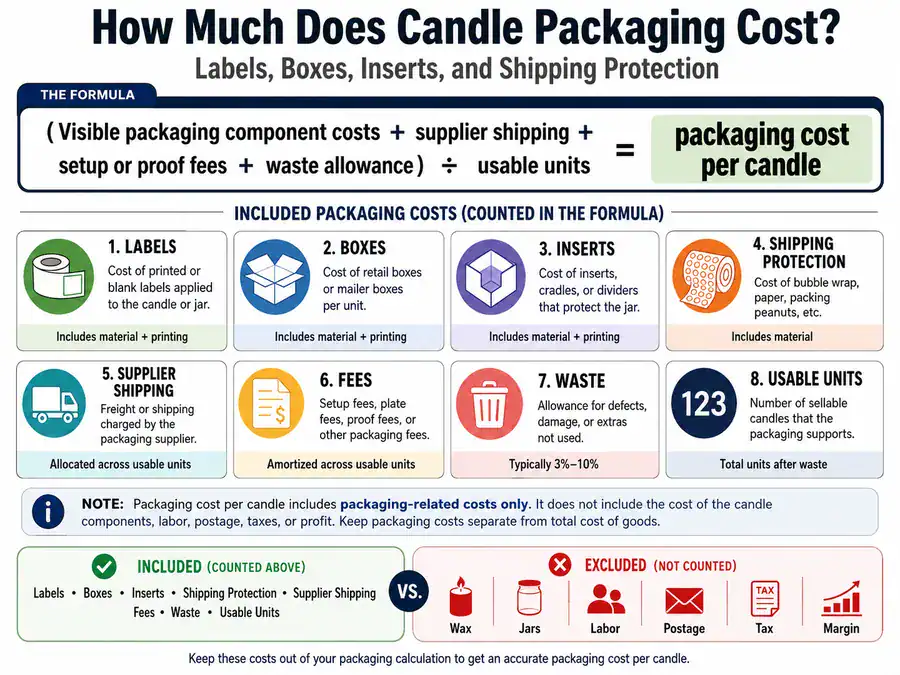 packaging cost formula and usable units